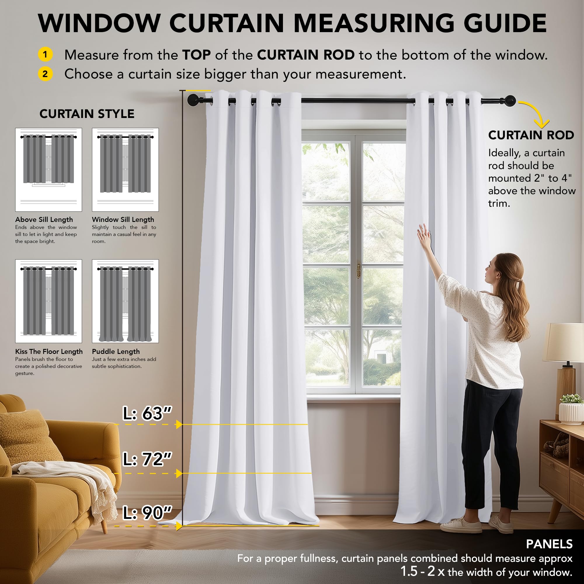 Deconovo Tende Oscuranti per Interni 2 Pezzi 270 CM Altezza, Termiche Isolanti, Anti-Rumore, con Anelli, Ideali per Camera da Letto e Soggiorno, 140x270 CM, Grigio Perla