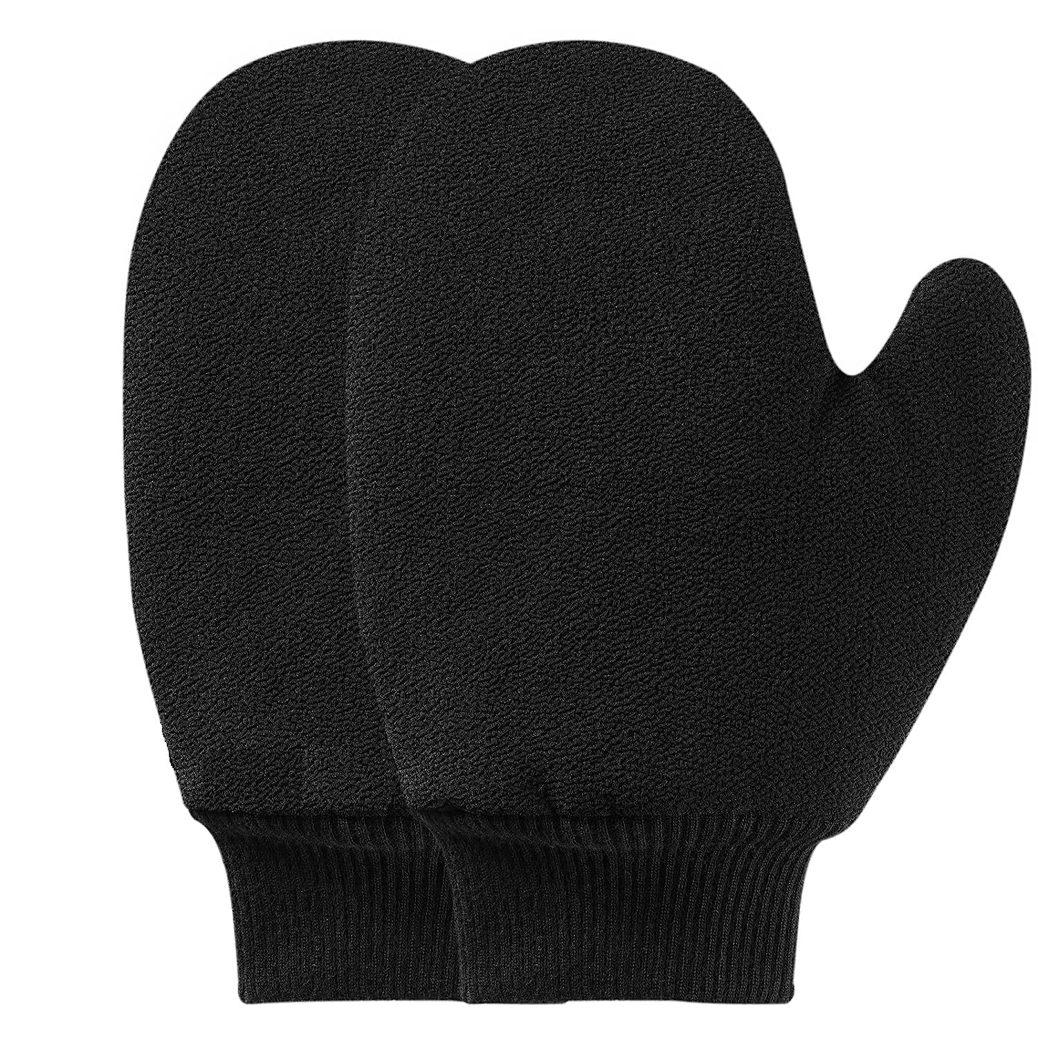 Bath Gloves Spa Massage Body Scrubber Cleaner Gloves Exfoliating Body & Face Dead Skin Remover Deep Scrubbing Exfoliating Mitt Body Glove Body Exfoliating Glove - Pure Viscose Fibre, Double-Layered Exfoliating Body Glove for Dead Skin, Tan Removal for Face and Body(Thumb Shape)-image-4