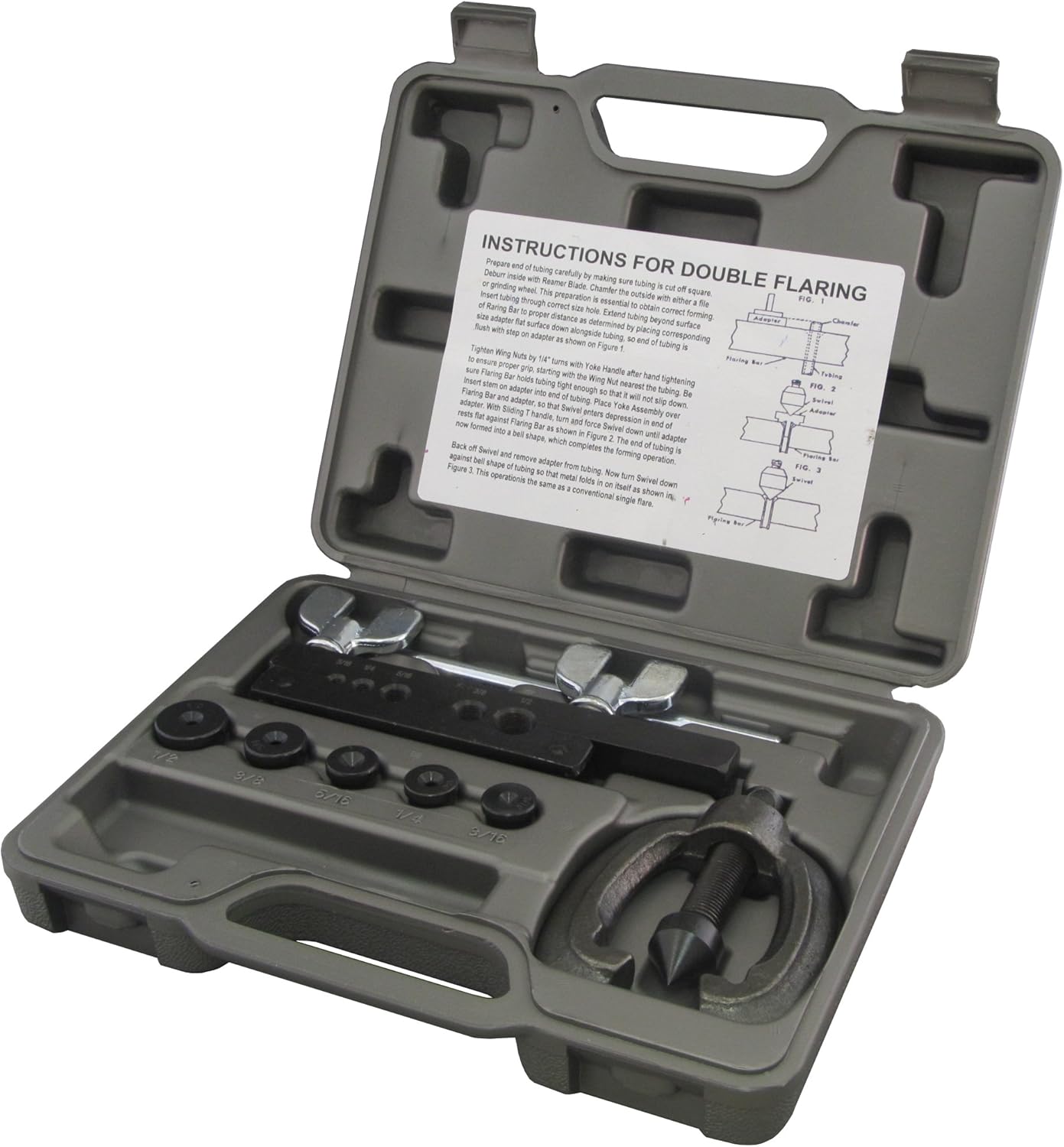 Cal-Van Tools 163 Double Flaring Tool - Heavy Duty, 45 Degree Swaging Tool Kit with Tension Tube Cutter. Automotive Accessories,Multi,One Size