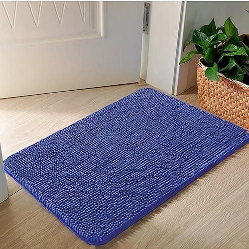 Miniatura 7 de Alfombrilla de baño de felpilla antideslizante, ultra absorbente, de secado rápido y lavable a máquina para bañoducha (16-24 pulgadas)