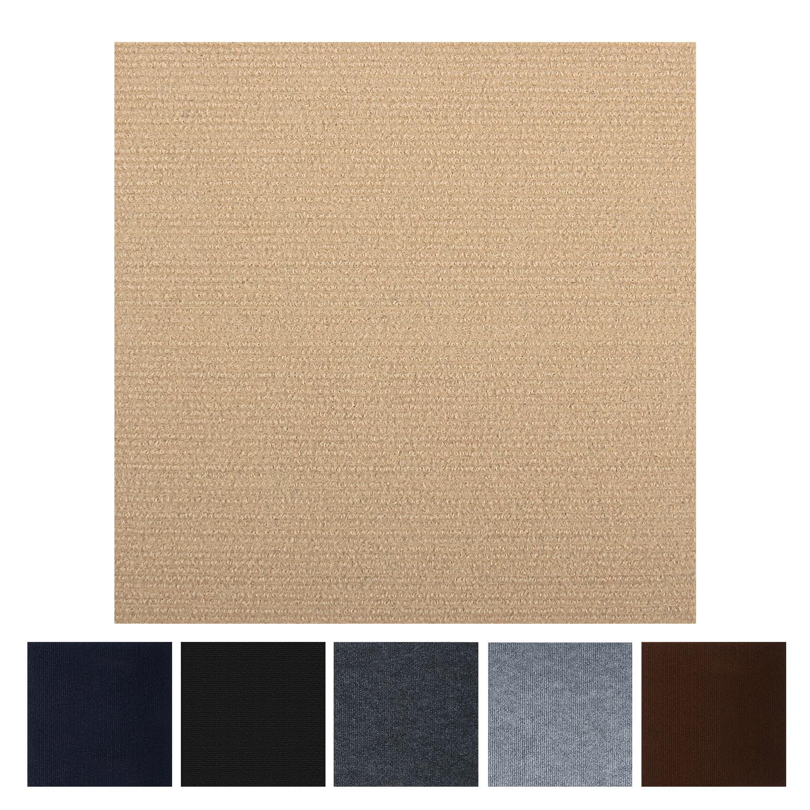 Carpet Tiles Peel and Stick, Self Adhesive Carpet Floor Tile 10 Tiles/10 sq Ft Anti-Slip Squares Soft Padded Carpet Tiles for Kitchen Bedrooms Indoor Outdoor?12" x 12"?