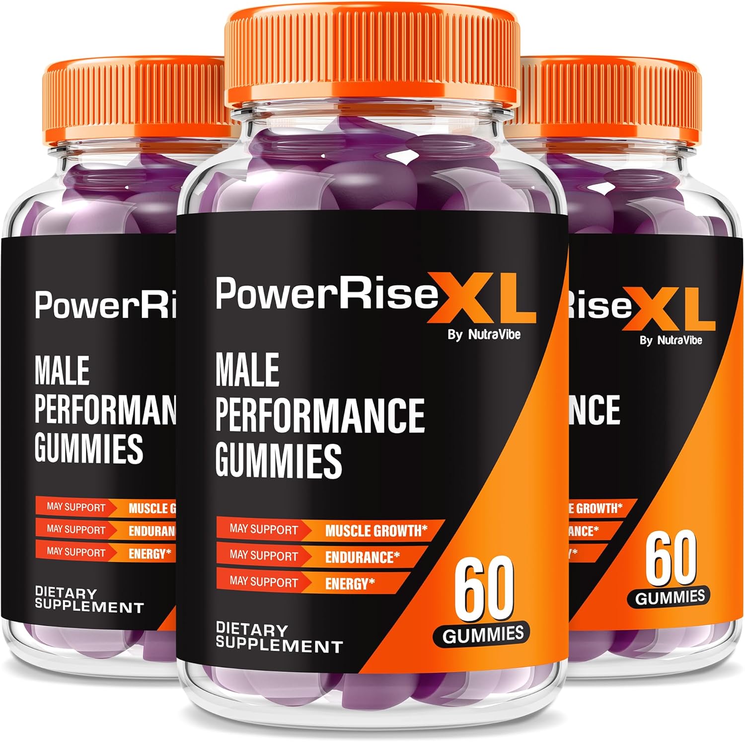(3 Pack) Power Rise XL Gummies, Official PowerRiseXL, Premium Natural Ingredients to Support Overall Health and Daily Performance, Easy-to-Chew Formula, Only 2 Gummys A Day (180 Gummies)