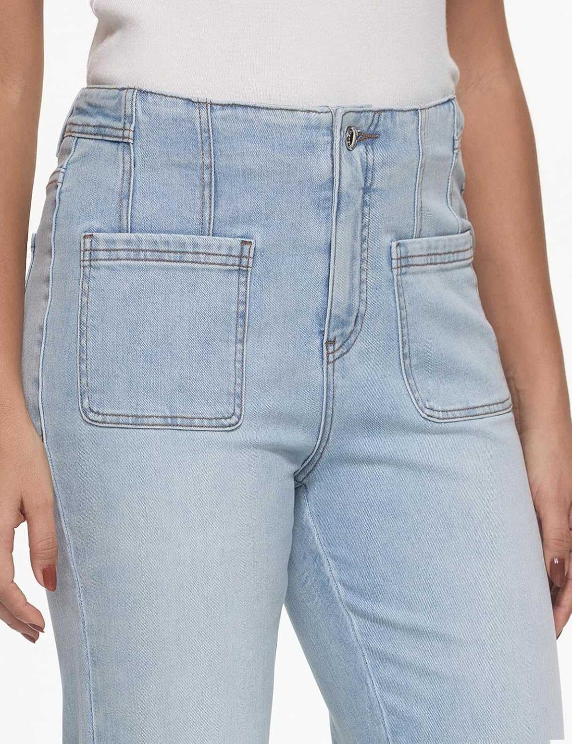 Wide Leg Jeans Woman, High Waisted Jeans for Women Trendy Stretchy Baggy Denim Pants with Pocket - Image 6