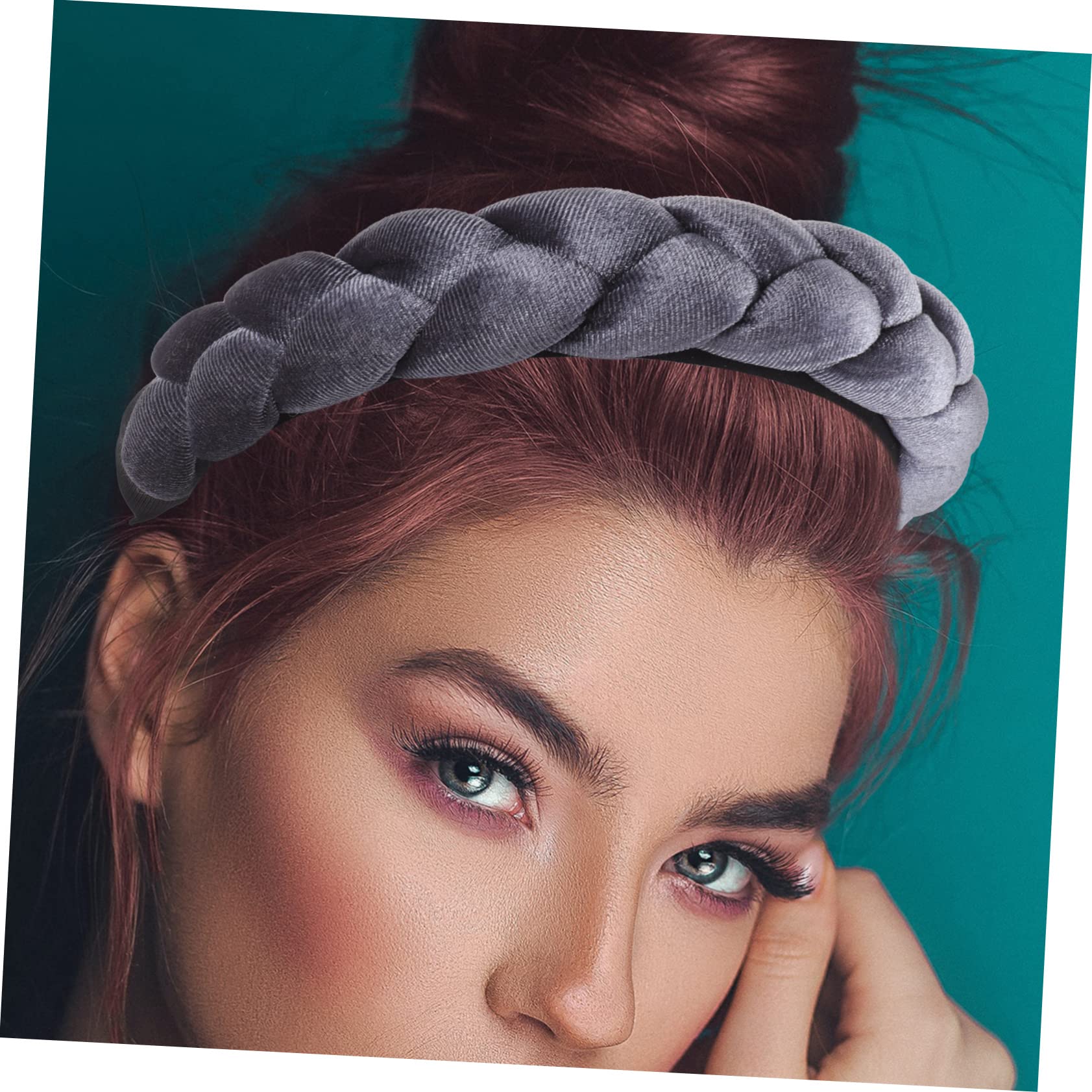 FOMIYES 3piezas Diadema Ancha Acolchada Vintage Para Mujer Diadema Retro De Pelo Trenzado Para Cuidado Piel Para Fiestas y Uso Diario