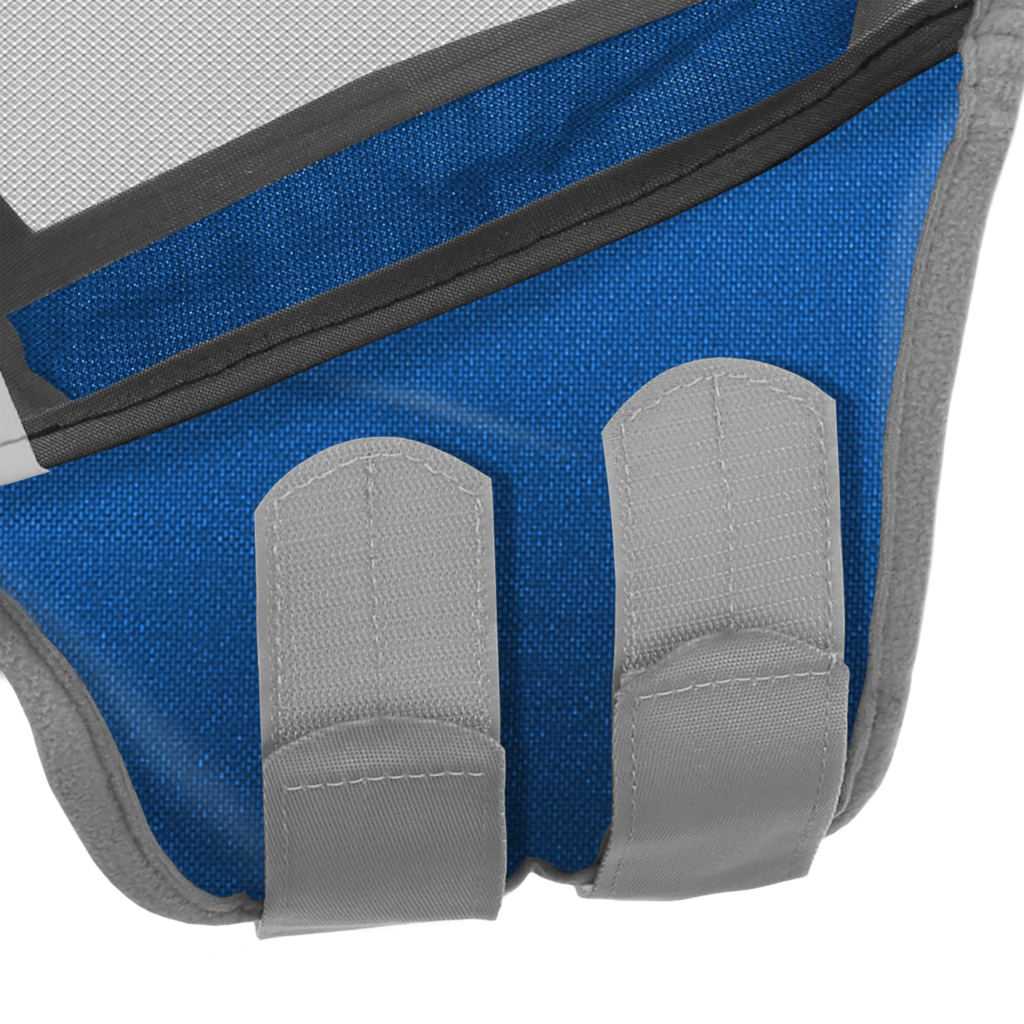 SmithBuilt COMFORT Fliegenmaske mit Ohren und Langnase für Pferde (Blau, Cob) - Fleece-Polsterung, feinmaschig, UV-Schutz
