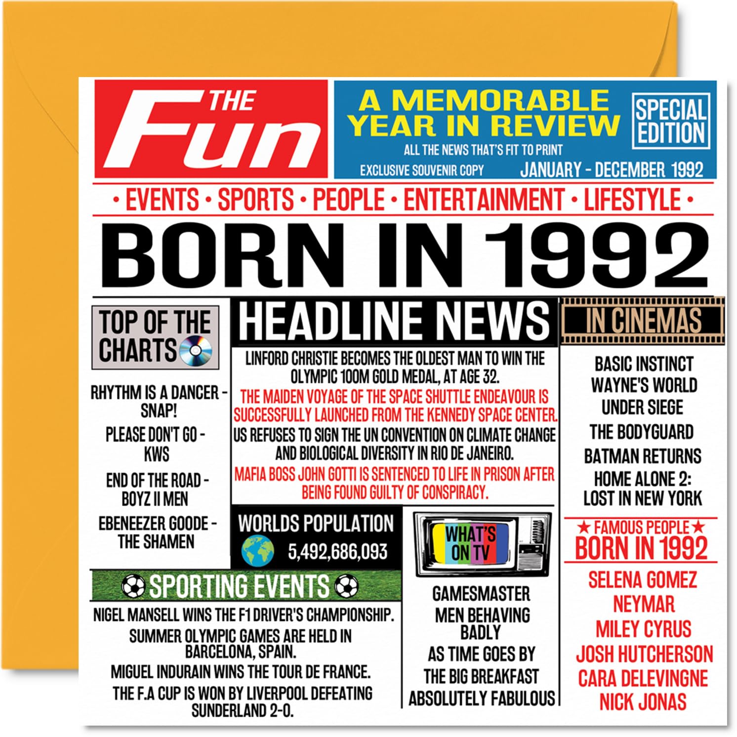 19th Birthday Cards for Men Women - Born In 2007 Newspaper - Happy 19 Birthday Card for Son Daughter Cousin Vintage Retro Back In 2007, 145mm Bday Greeting Cards — view 84