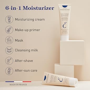 Embryolisse Lait-Creme Concentre Face Moisturizer and Makeup Primer, French Face Cream With Shea Butter & Aloe Vera