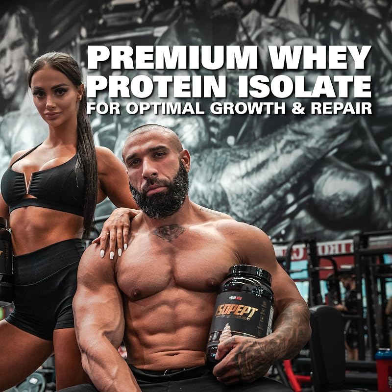 IsoPept Hydrolyzed Whey Protein Powder by EHPlabs - 100% Whey Protein Isolate & Hydrolysate, 27g of Protein, Non-GMO, Gluten Free, Fast Absorbing, Easy Digesting, 27 Serves (Strawberry Milkshake) image 6