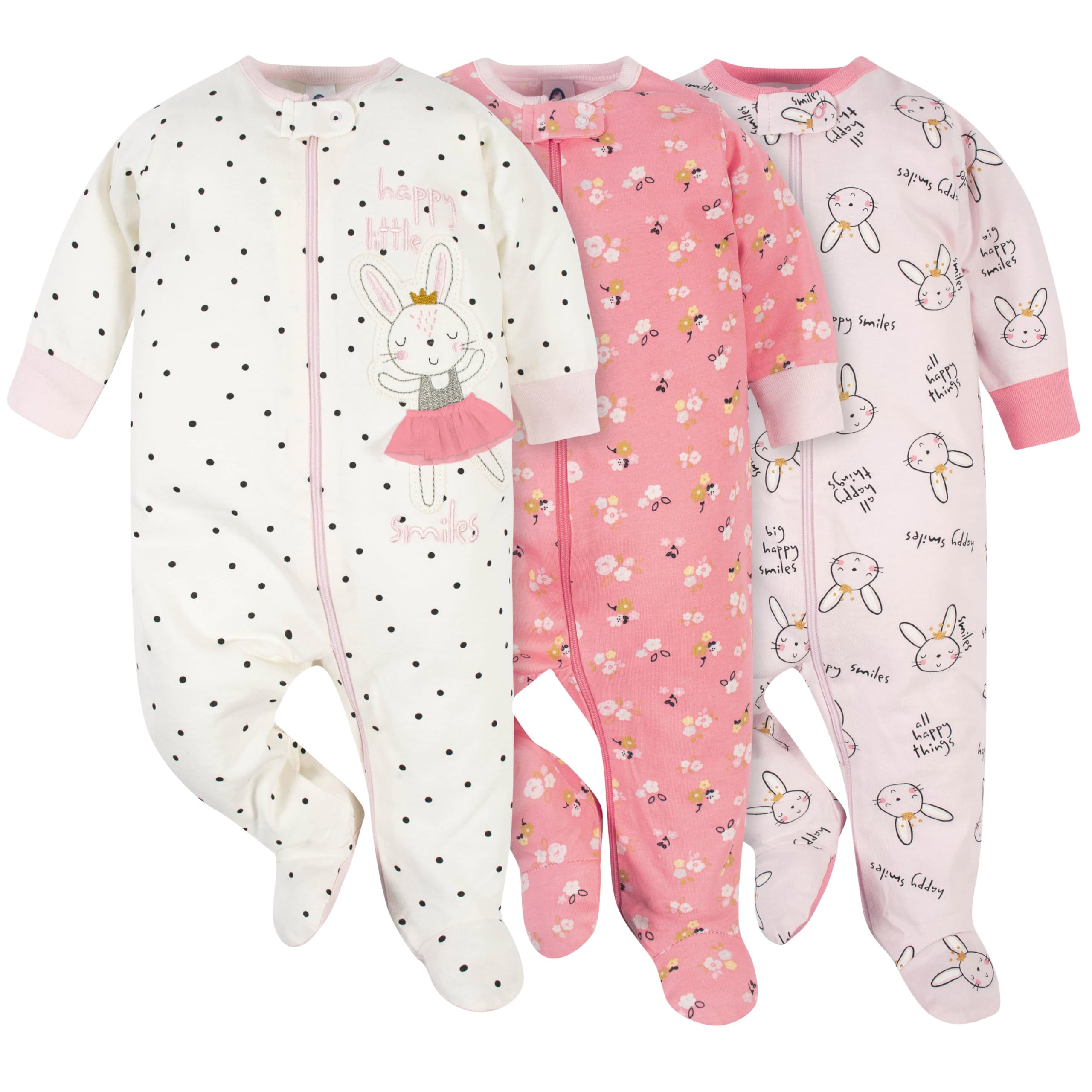 Gerber baby-girls 3-pack Sleep 'N Play