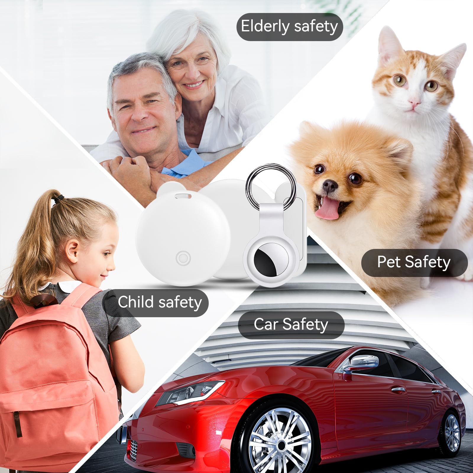 GPS Tracker per Auto, Magnetica Localizzatore GPS Senza Abbonamento Compatibile con Android e iOS, Air Tracker con Custodia Magnetica Impermeabile per Auto/Moto/Bicicletta