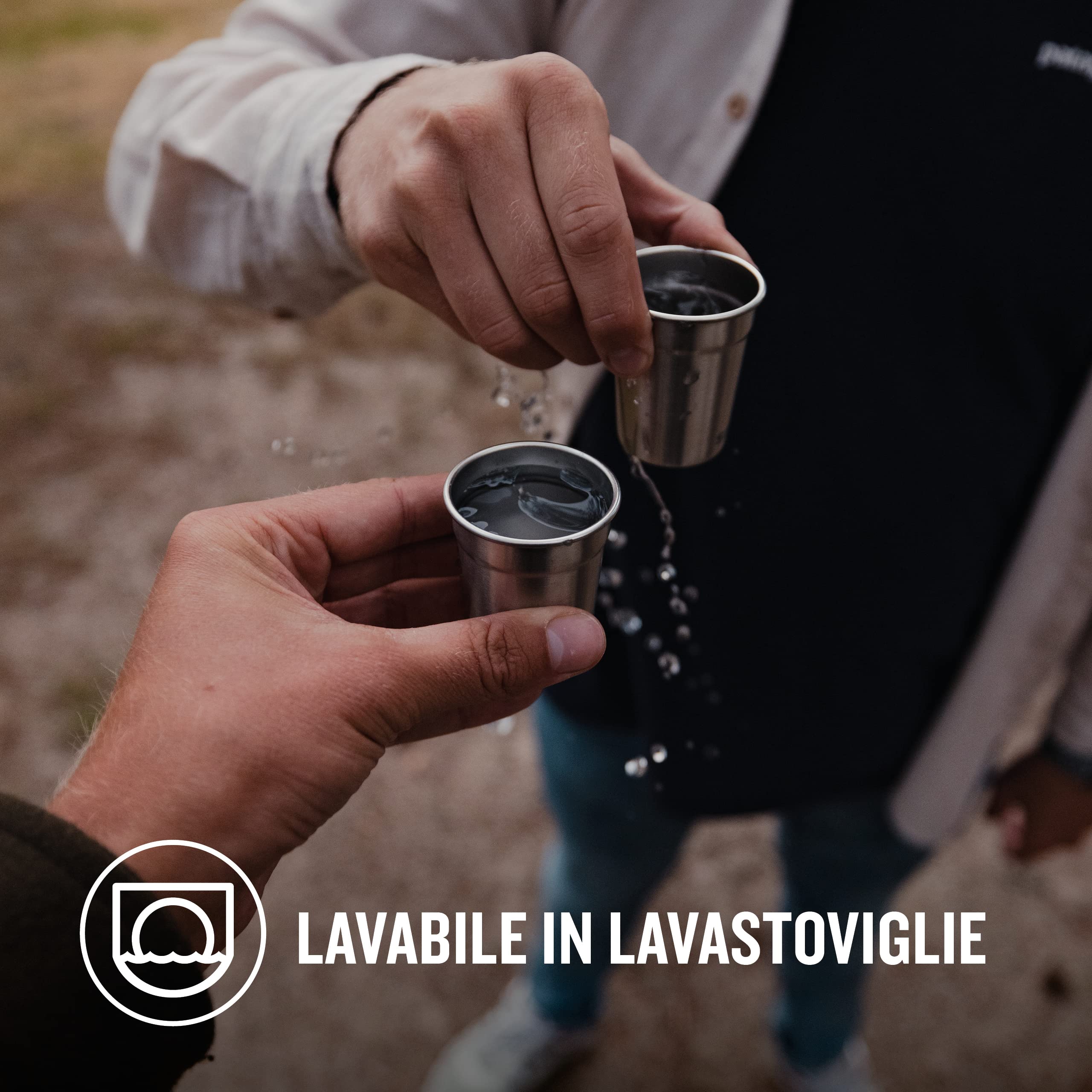 Stanley Adventure Nesting Shot Glass Set 0.59 mL - Bicchierini in Acciaio Inossidabile Senza BPA - Riponibili grazie al Nesting system - Lavabili in Lavastoviglie