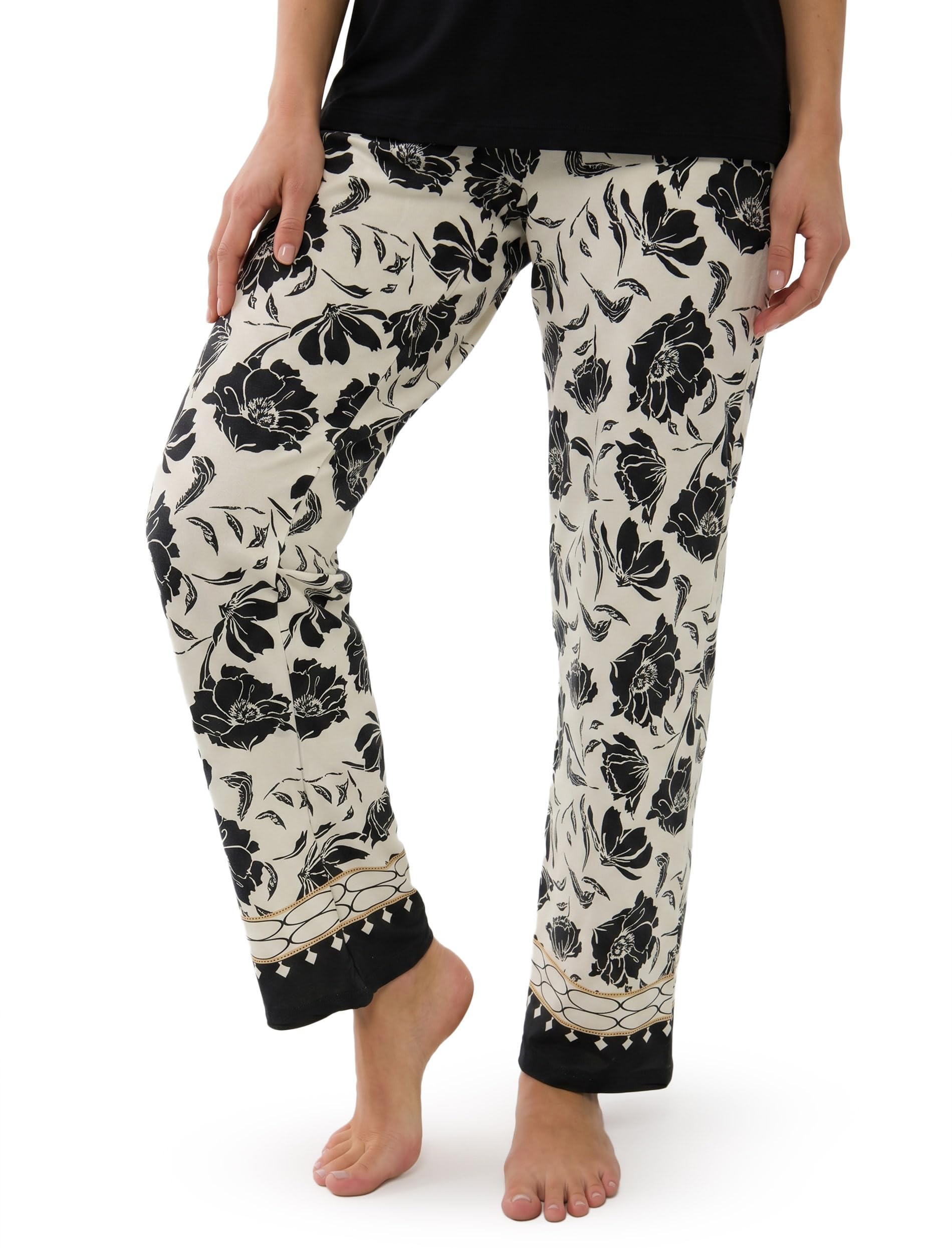 Vivisence Mujer Pijama Modal Y Algodon con Bolsillos Comodidad para Dormir