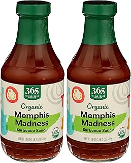 365 by Whole Foods Market, Bbq Sauce Memphis Madness Organic, 18 Ounce (Pack of 2)