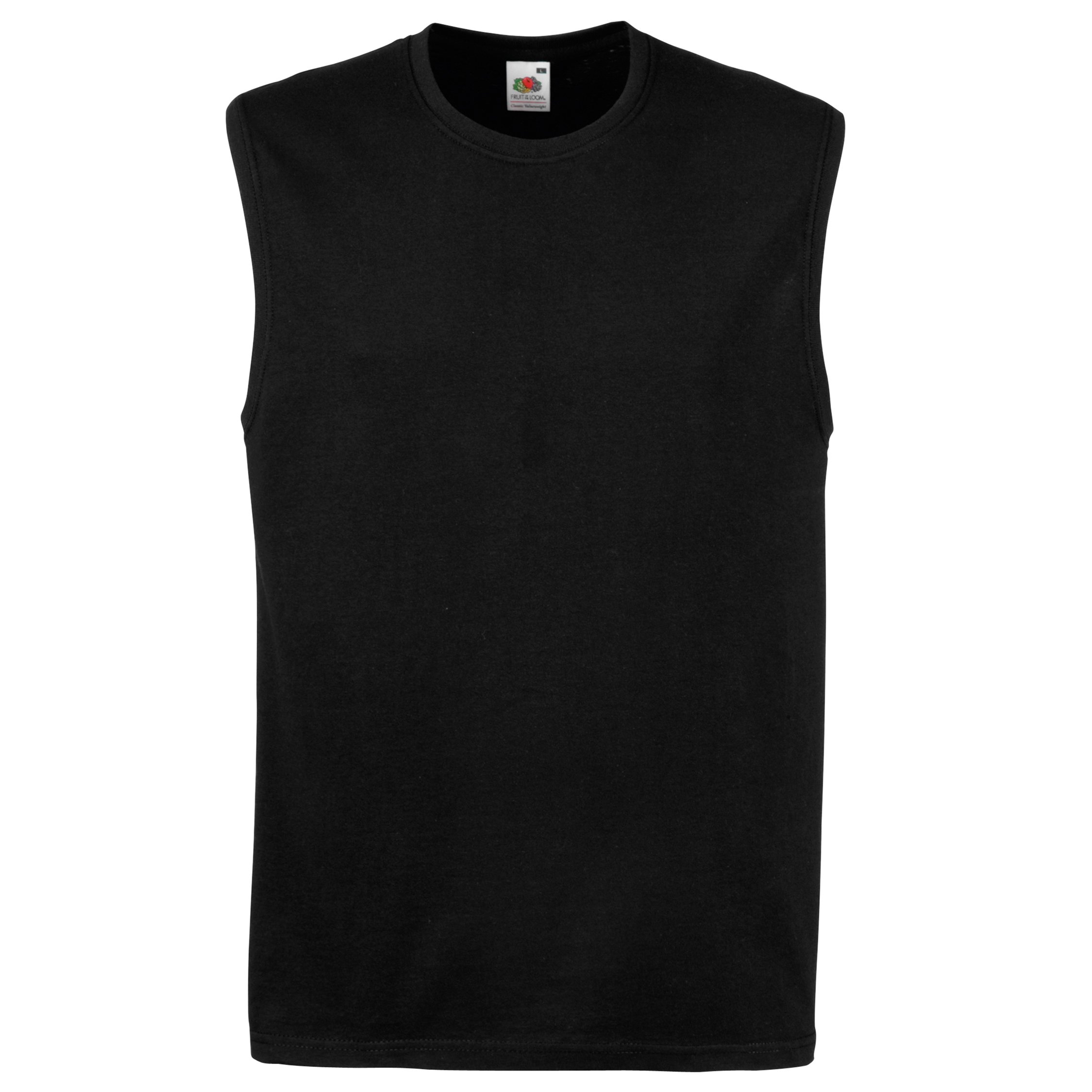 Fruit of the Loom Mens Sleeveless Vest/Tank Top (2XL) (Black)