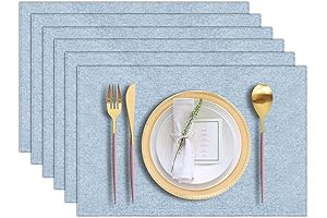 Elegant Light Blue Placemats Set for Dining Perfection
