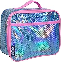 Vista 2 de Wildkin Paquete de mochila para niños de 15 pulgadas con bolsa de almuerzo (escamas de sirena)
