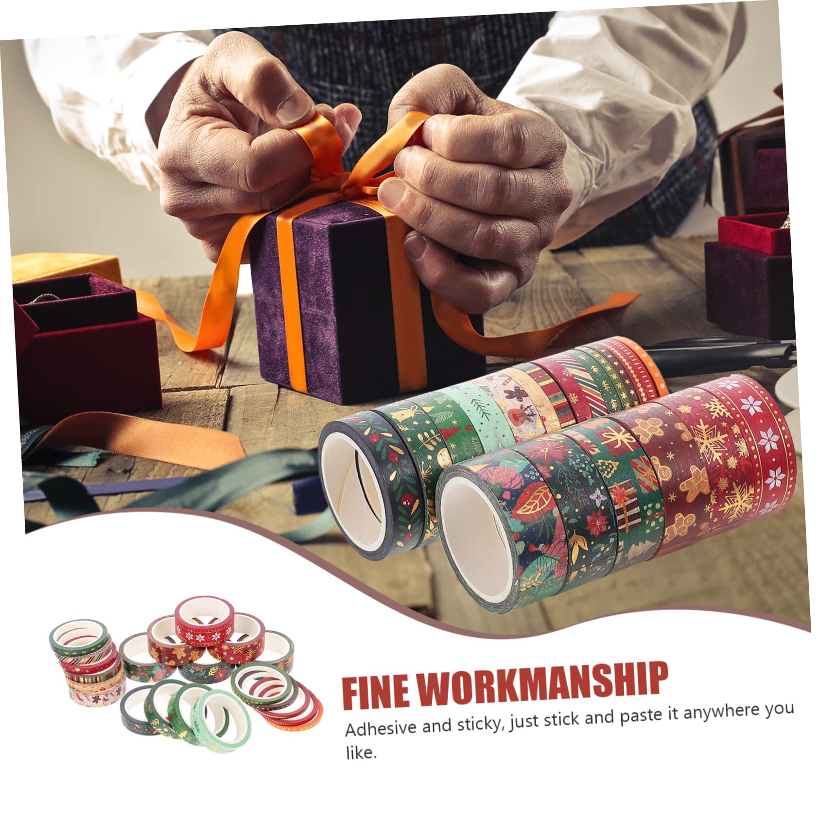 STOBOK 105rollen Teiliges Weihnachts Washi Tape Dekorative Klebebänder Für Scrapbooking Geschenkverpackung Und Kreative Projekte Für Kalender Und Planer
