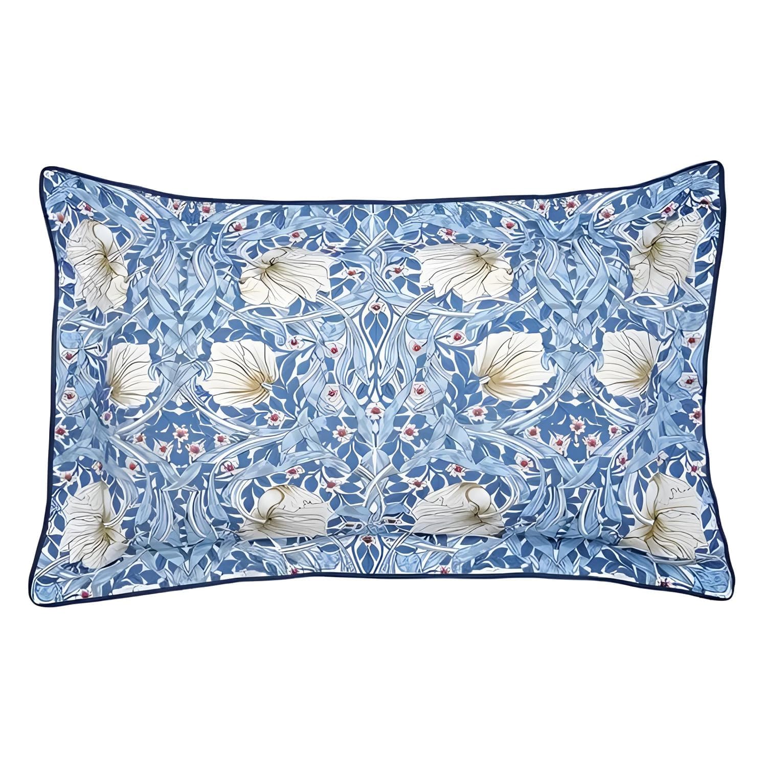 Morris & Co Blue Pimpernel Pillowcase Oxford Woad,