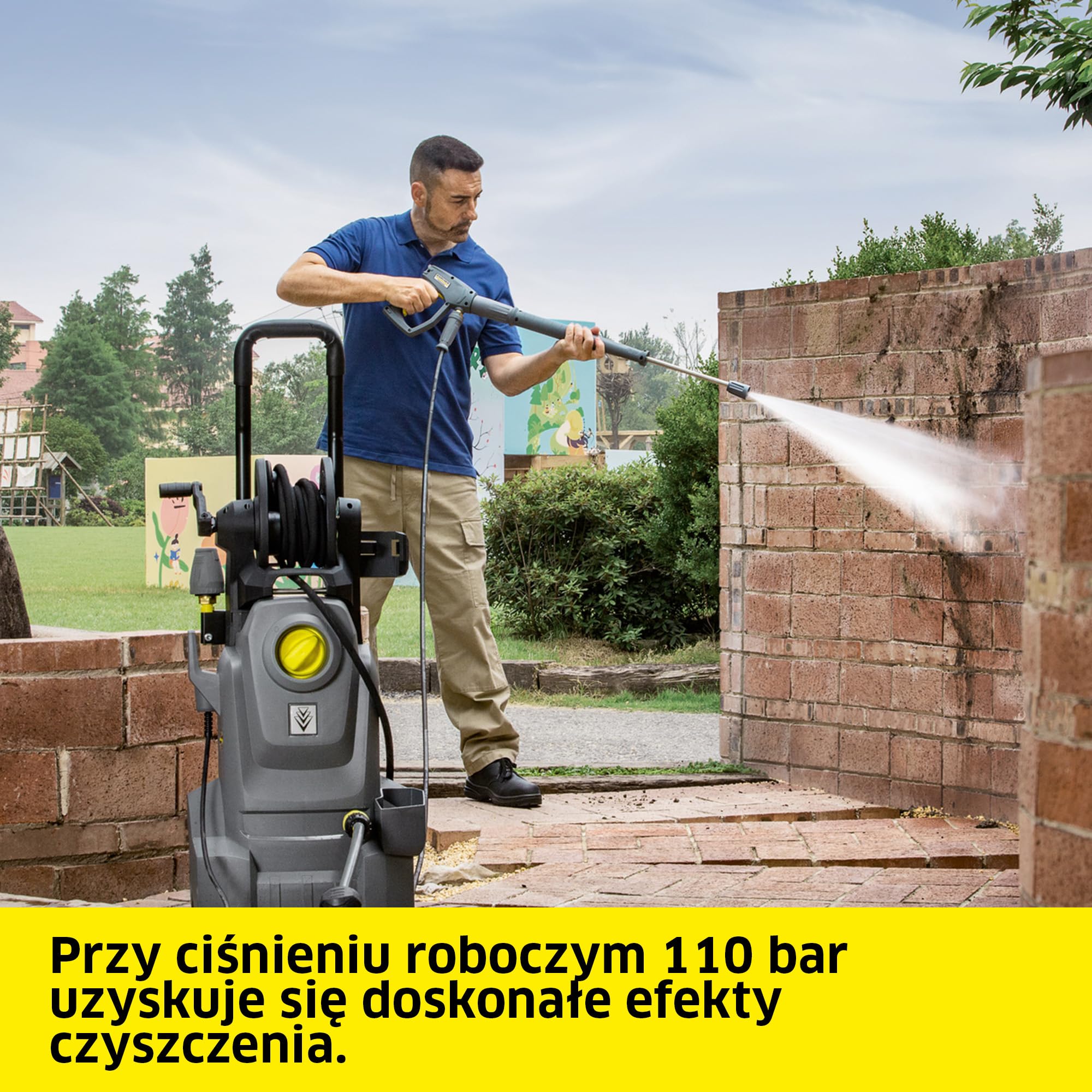 Kärcher myjka ciśnieniowa HD 5/11 EX Plus Classic, ciśnienie robocze: 110 bar, wydajność: 500 l/h, waga: 21 kg, wąż: 8 m, lanca, pistolet ciśnieniowy, dysza rotacyjna, bęben na wąż