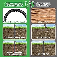 Vista 4 de Gtongoko Trampoline Stakes, Trampoline Accessories, Ground Stakes Heavy Duty with T Hook, Ground Anchors, Rebar Stakes, High Wind Tent Anchors