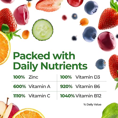 Miniatura 4 de FeelGood Superfoods Vita Fruit and Veggies - Suplementos de apoyo inmunológico, 25 frutas y verduras orgánicas, refuerzo de inmunidad listo para