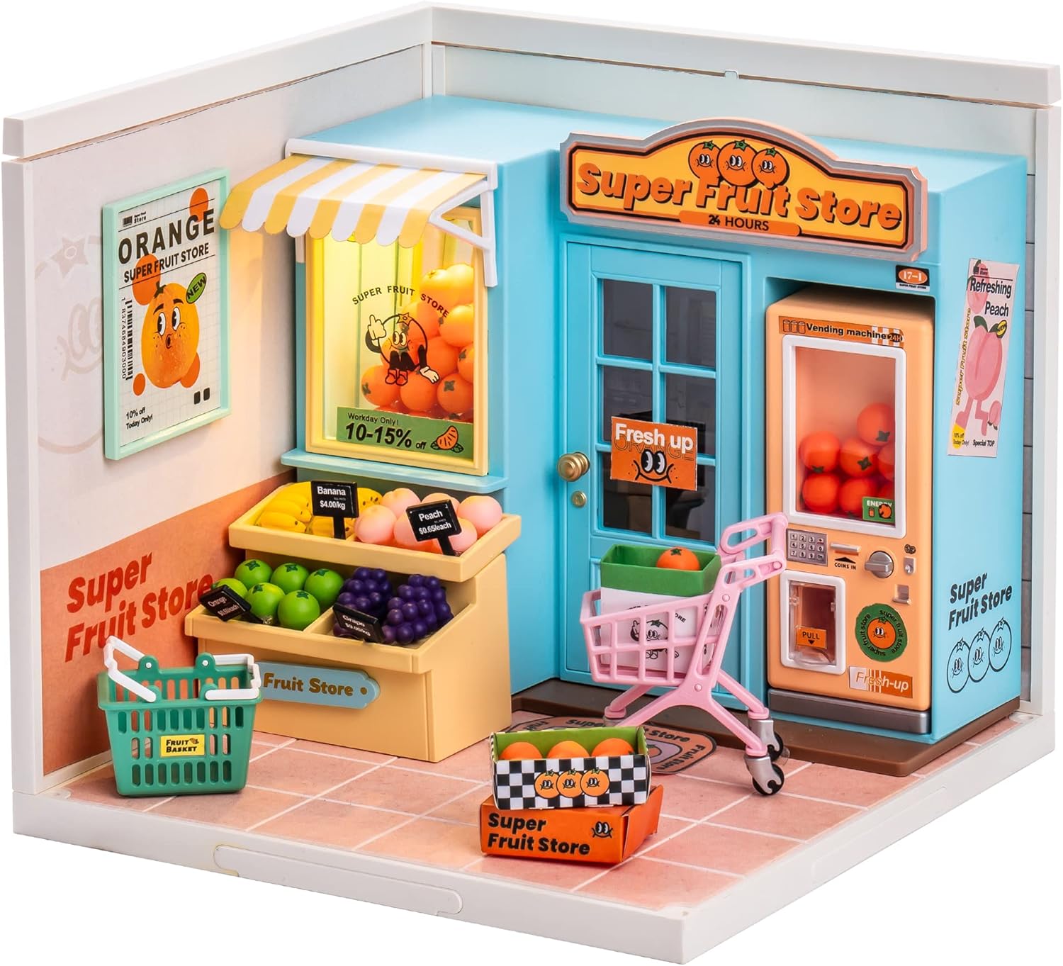 ROBOTIME DIY Miniature House Kit Mini Dollhouse with