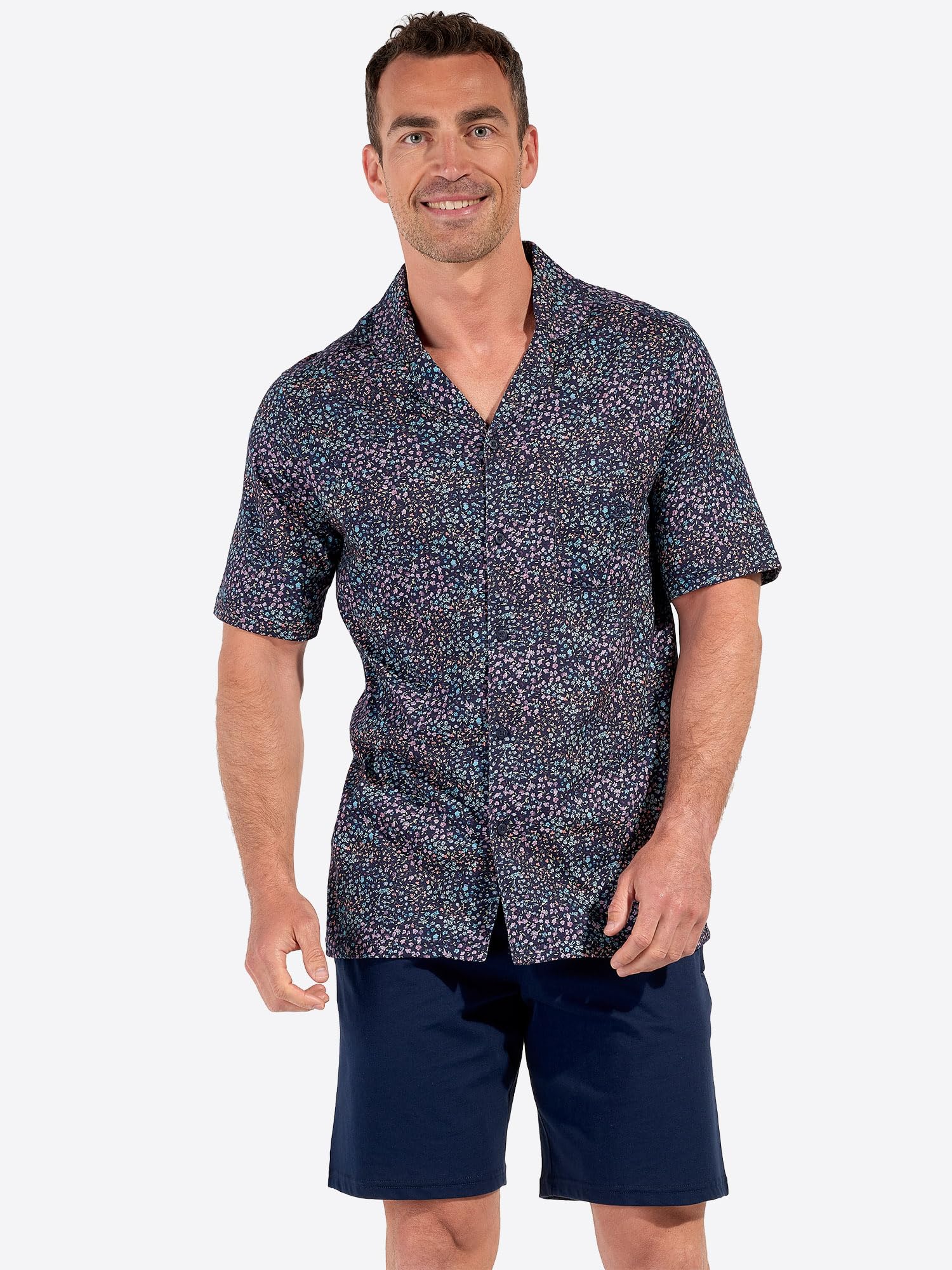 HOM Herren Pyjama Kurzer Vineyard Pajama Set (1er Pack)
