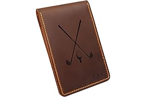 Personalized Leather Golf Scorecard & Yardage Book Holder