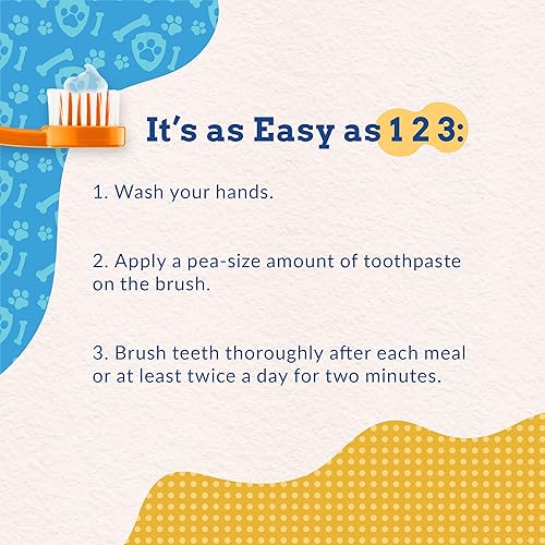 Miniatura 7 de Orajel Pasta de dientes de entrenamiento sin flúor de Paw Patrol para niños, sabor natural y divertido afrutado, #1 recomendado por pediatras, tubo