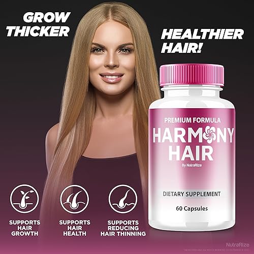 Miniatura 4 de NutraRize HarmonyHair Capsules (2 unidades) - Desbloquea el potencial de tu cabello con nuestra fórmula natural, vitaminas prémium para un cabello