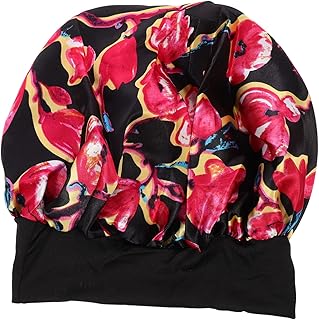 FRCOLOR Chapéus Femininos Turbantes Forrados De Cetim Para Chapéu De Cuidado De Cabelo De Banda Larga Gorro De Cetim Para Touca De Banho Chapéu De Chapéu De Cetim Touca De Touca De Cetim