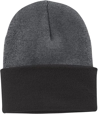 Port Authority Perfect Warm Fleece Anti Pill Beanie_Ath Oxford/Blk_One Size