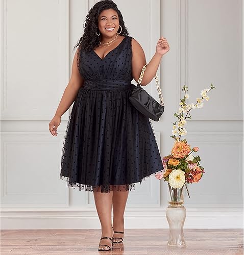 Miniatura 8 de Simplicity Kit de patrón de costura para vestido de Misses', código S9476, tamaños 26W-28W-30W-32W, multicolor