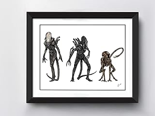 Alien Xenomorph Art Print | A4 size | Alien | Aliens | Alien 3 | Hand Drawn Illustration