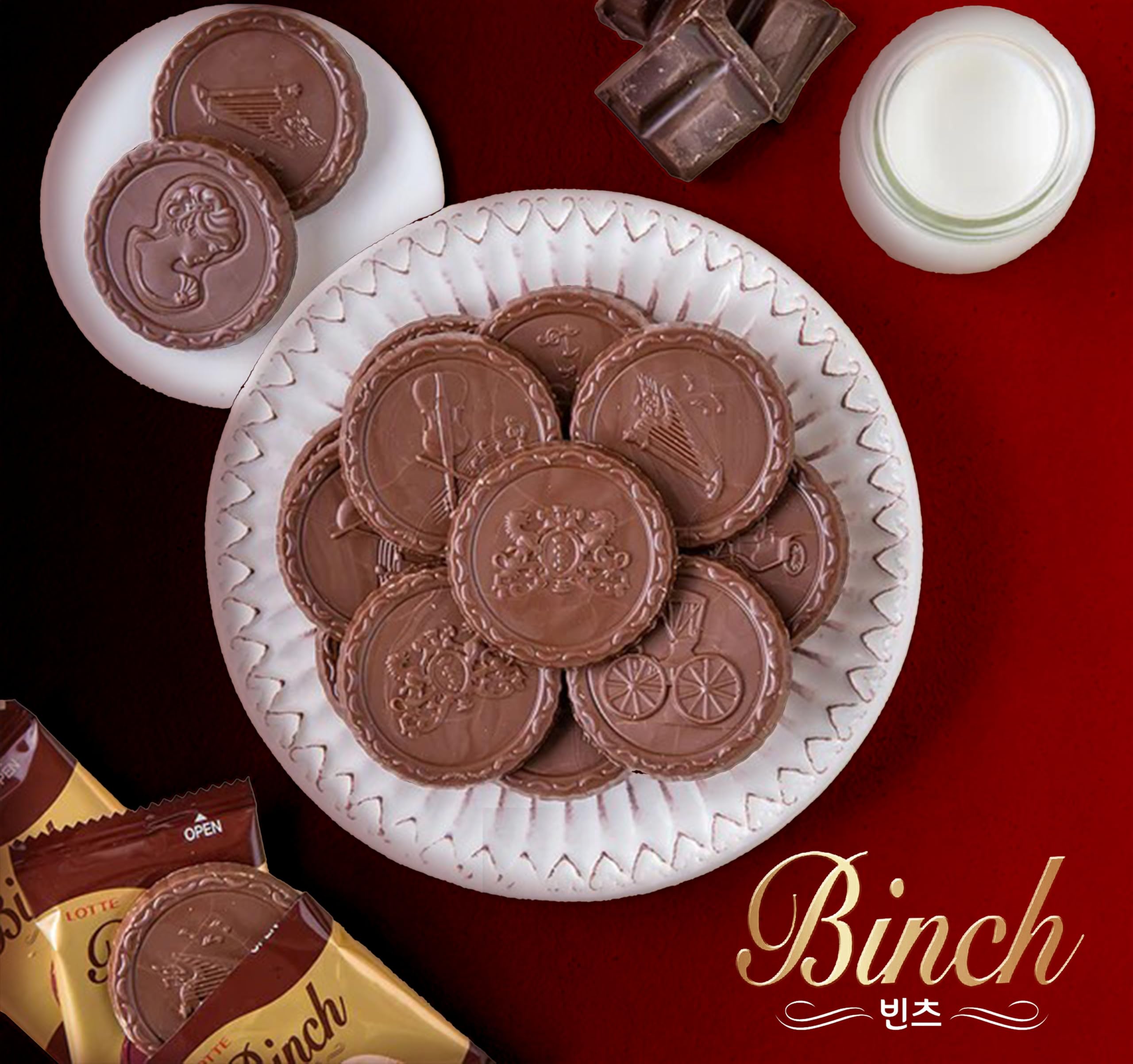 Amazon.co.jp: 【ロッテ】Binch ビンツ ヨーロッパ風 Halfチョコレート