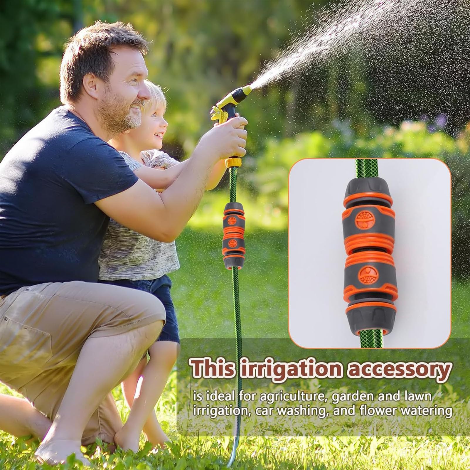 9 Pezzi Connettore per Rubinetto da Giardino,Set di Raccordi per Tubi Flessibili da 13mm (1/2 Pollici),Kit Connettore per Tubo da Giardino,Raccordi per Tubi Irrigazione,Connettori per Tubi da Giardino