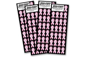 Pink Ribbon Decals for helmets: Show Support for Breast Cancer Awareness