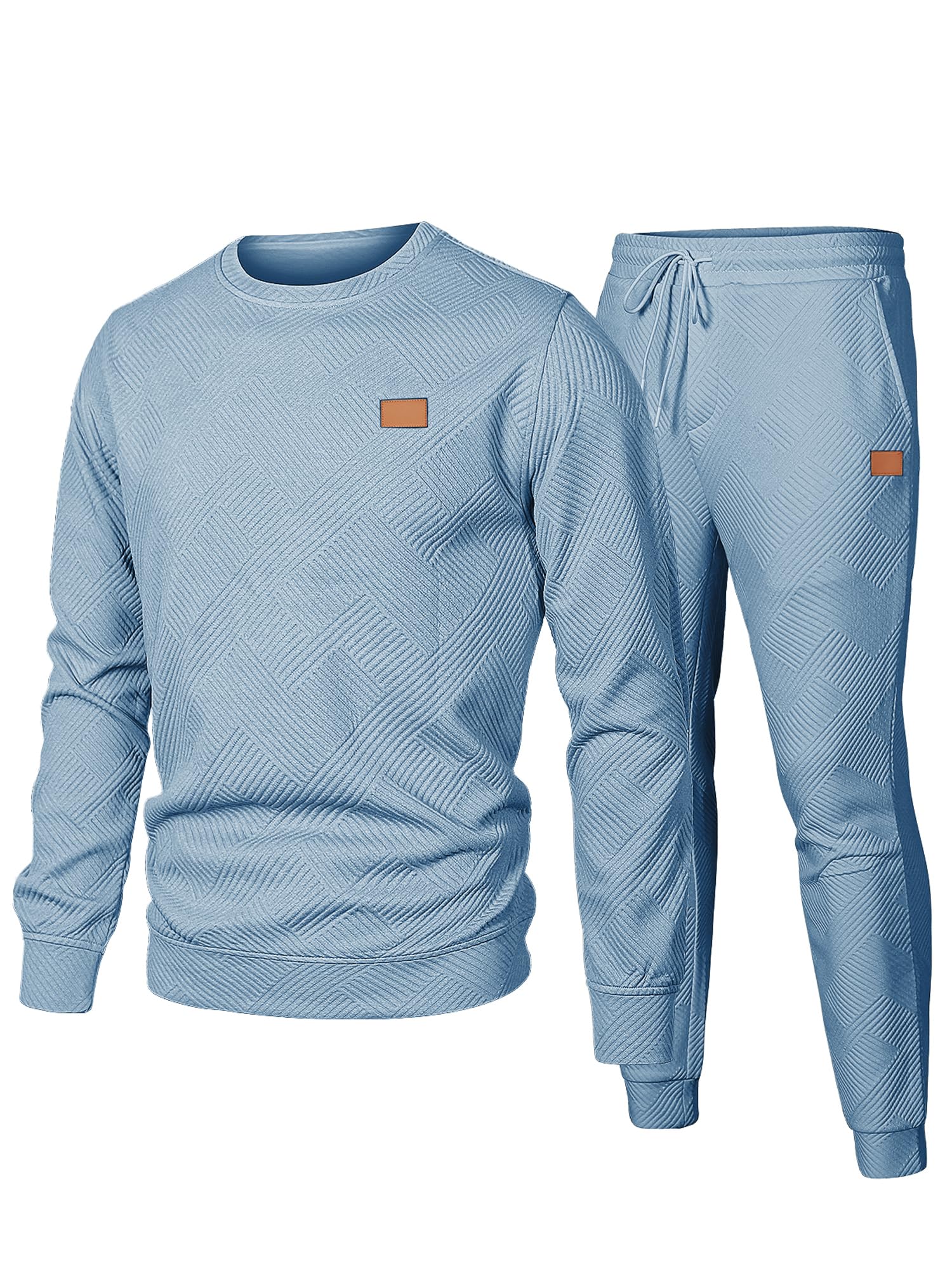 JMIERR Herren Jogginganzug Set 2-Teiliger Sweatshirt Trainingsanzug Casual Sportanzug Herren Sweatshirts und Jogginghose Tracksuit sets mit Strukturmuster
