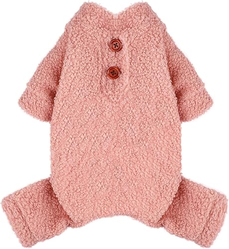 Miniatura 9 de Pijamas para perros de tamaño pequeño para perros, niños y niñas, ropa de forro polar feliz para cachorros, pijamas de 4 piernas para chihuahua,