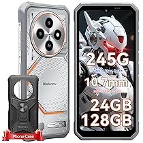 Blackview Fort 2 Rugged Smartphone Android 15, Ultra Sottile 10.7 mm, 24(8+16)GB+128GB, 2TB Telefono Indistruttibile, Gemini AI, Display 6,56″ HD+ 90 Hz, IP69K Impermeabile, 16 MP+13MP, 4G, NFC, OTG, GPS