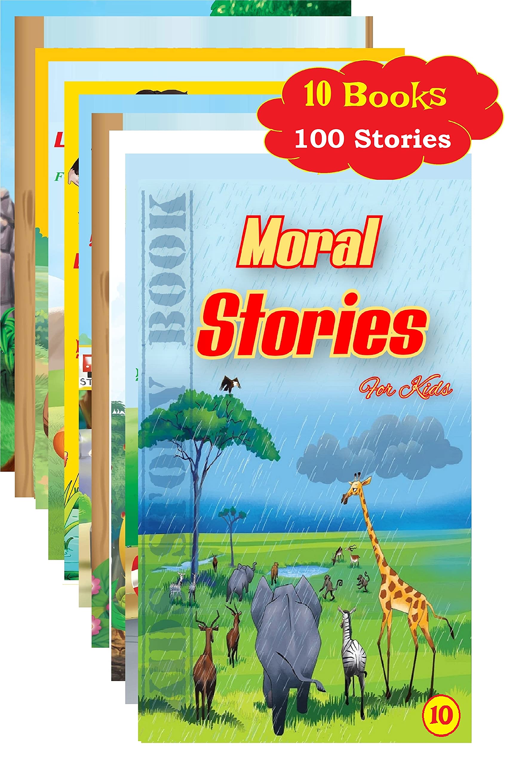 English Story Books For Kids - Moral Story Book (10 Books - 100 Stories) | Children's Classic Grandma Bedtime Picture Book Stories