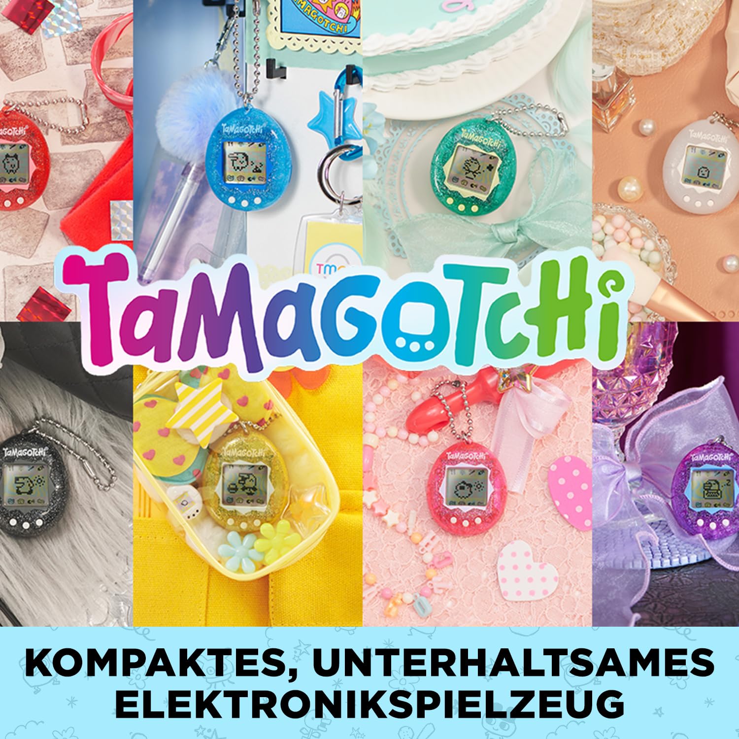 Bandai - Original Tamagotchi Color Collection Blue - Elektronisches virtuelles Haustier mit Farbdisplay - Interaktives Spielzeug - Blaues Tamagotchi - Spielzeug Kinder ab 8 Jahren - 46009