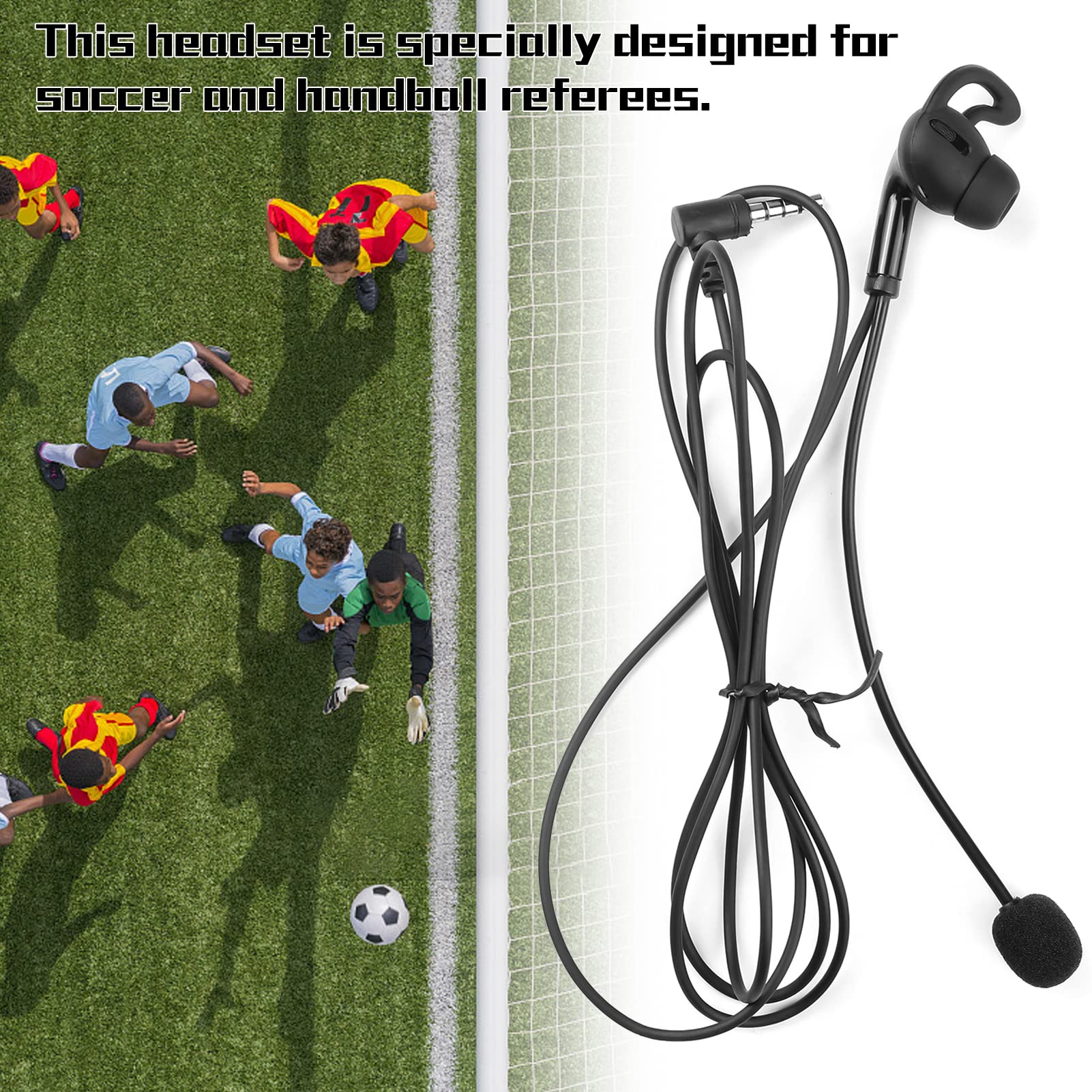 Casque D'arbitre avec Microphone écouteurs pour Arbitres de Football Handball