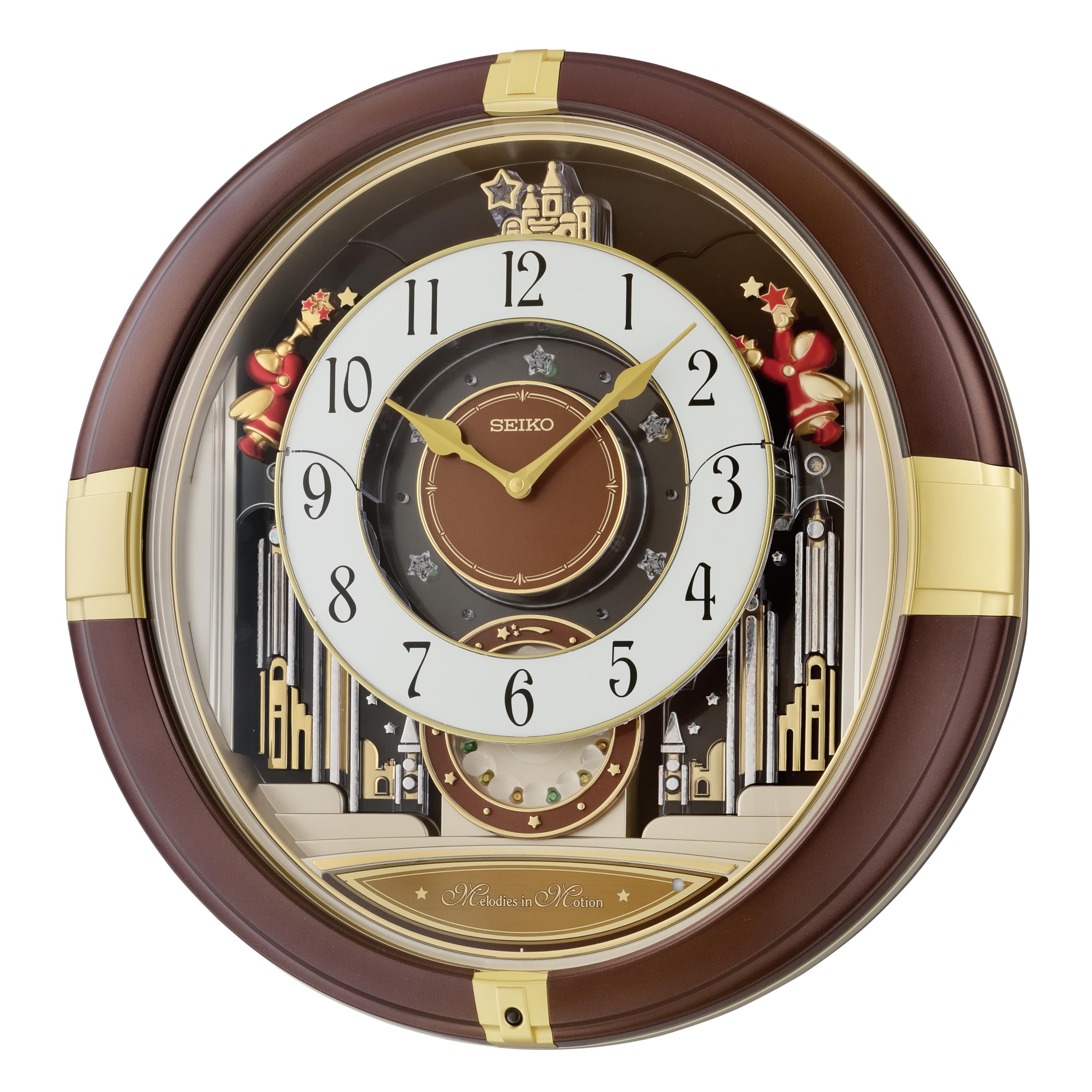 Amazon.com: Seiko QXM613BRH 12 Melodies in Motion Wall Clock