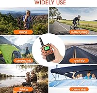 Vista 6 de Walkie Talkies, MOICO Walkie Talkies de largo alcance para adultos con 22 canales FRS, Walkie Talkie familiar con linterna LED VOX, pantalla LCD