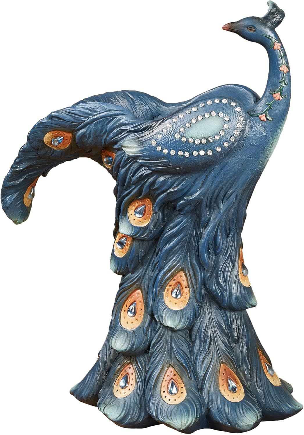 Elegant Peacock Decorative Vase Blue