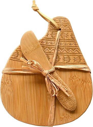 Miniatura 5 de Totally Bamboo Juego de tabla de servir y esparcidor Tonga, 7-1/2 "x 8-1/2"