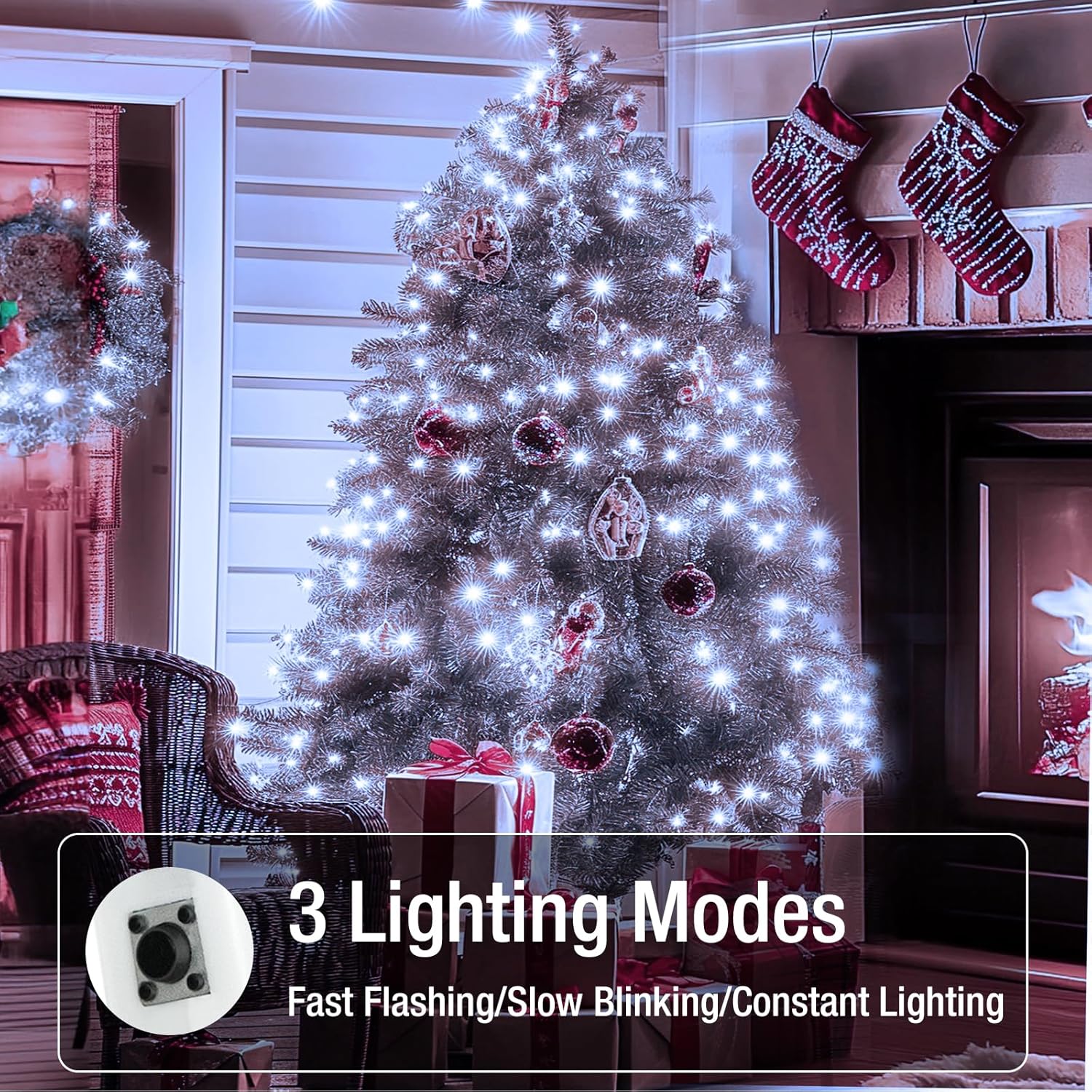 30 Pack Fairy Lights Battery Operated - 7ft 20 Led Twinkle Lights 3 Modes, Bulk Mini String Lights Waterproof for Mason Jars Vases DIY Party Wedding Decoration Christmas -Cool White