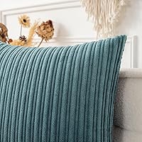 Vista 289 de UGASA - Juego de 2 fundas de almohada de terciopelo a rayas, funda decorativa para cojín con cremallera oculta para el hogar, sofá, dormitorio