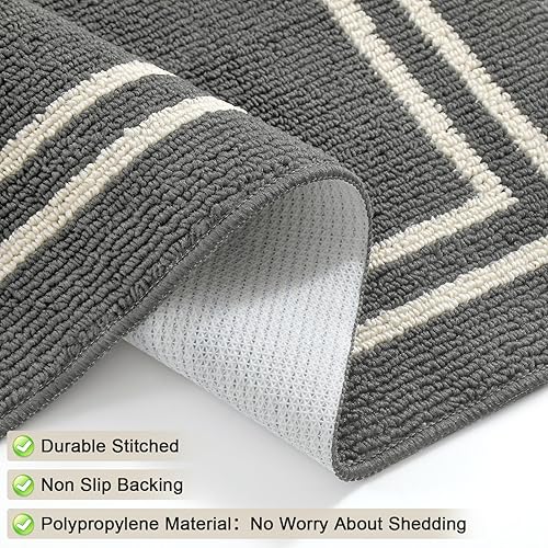 Miniatura 5 de Reeple Tapete para puerta de interior, tapete delantero y trasero para exteriores, parte trasera de goma, tapetes de entrada de perfil bajo, tapetes